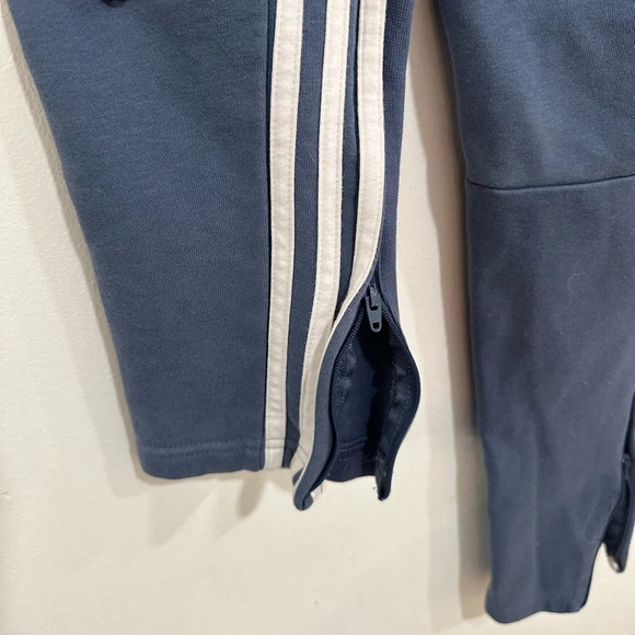 Adidas Pants Men S Light Blue 3 White Stripe Regular Fit Joggers Sweatpants - Picture 4 of 9